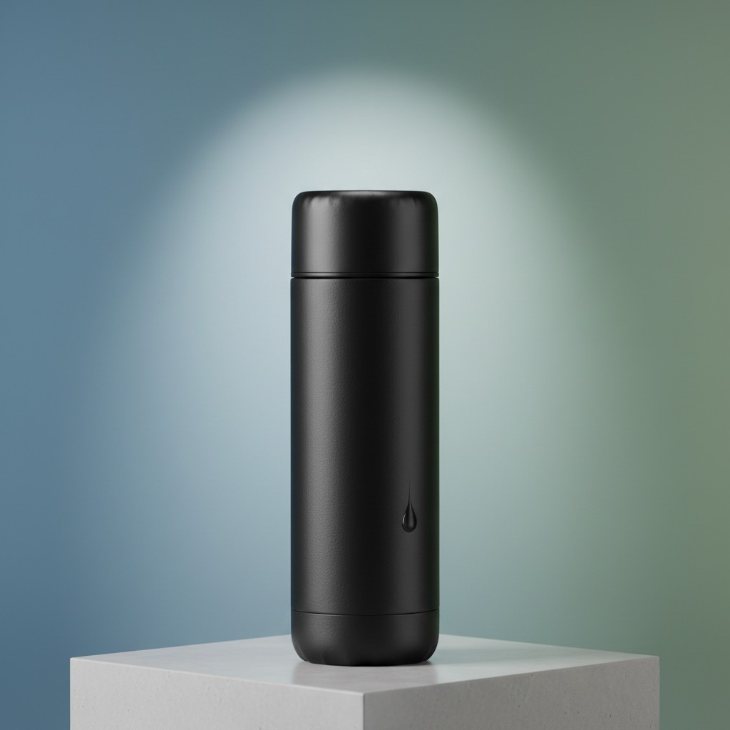 Tepsi üzerinde boyasız ftörthanlık sıvı su.